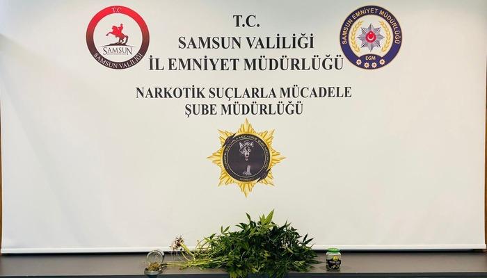 Pozisyon: Samsun! Evde kurulan serada esrar yetiştiren iki kişi tutuklandı